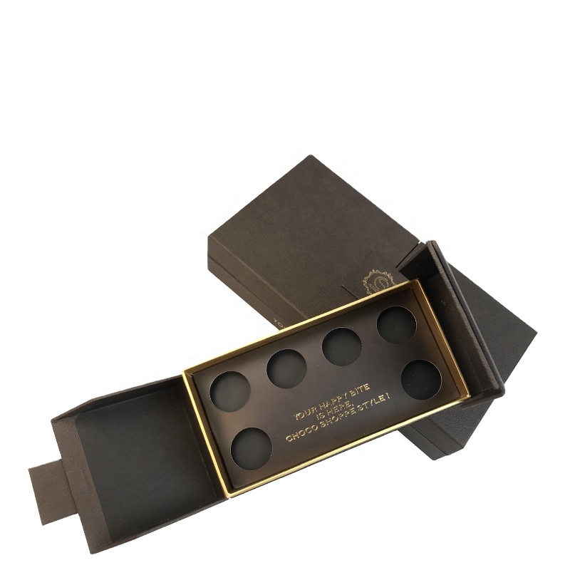 Nagykereskedelmi egyéni luxus fekete csokoládé bar doboz csomagolás díszdobozban