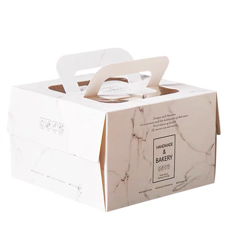 Egyéni születésnapi torta doboz összecsukható sült élelmiszer csomagoló doboz